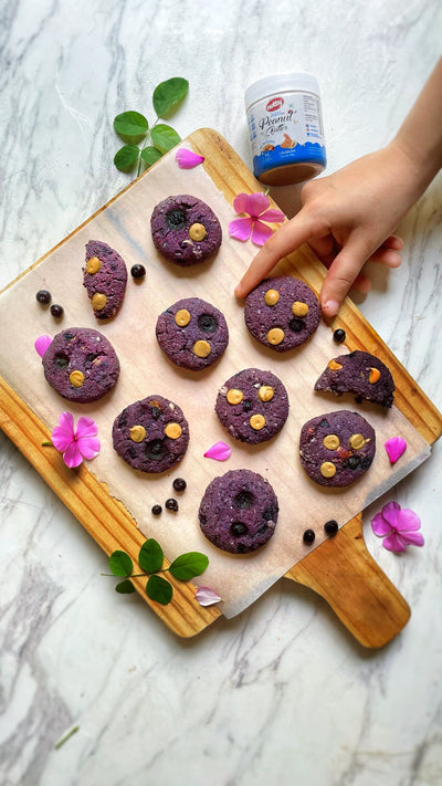 Peanut Butter Blueberry Birthday Cookies