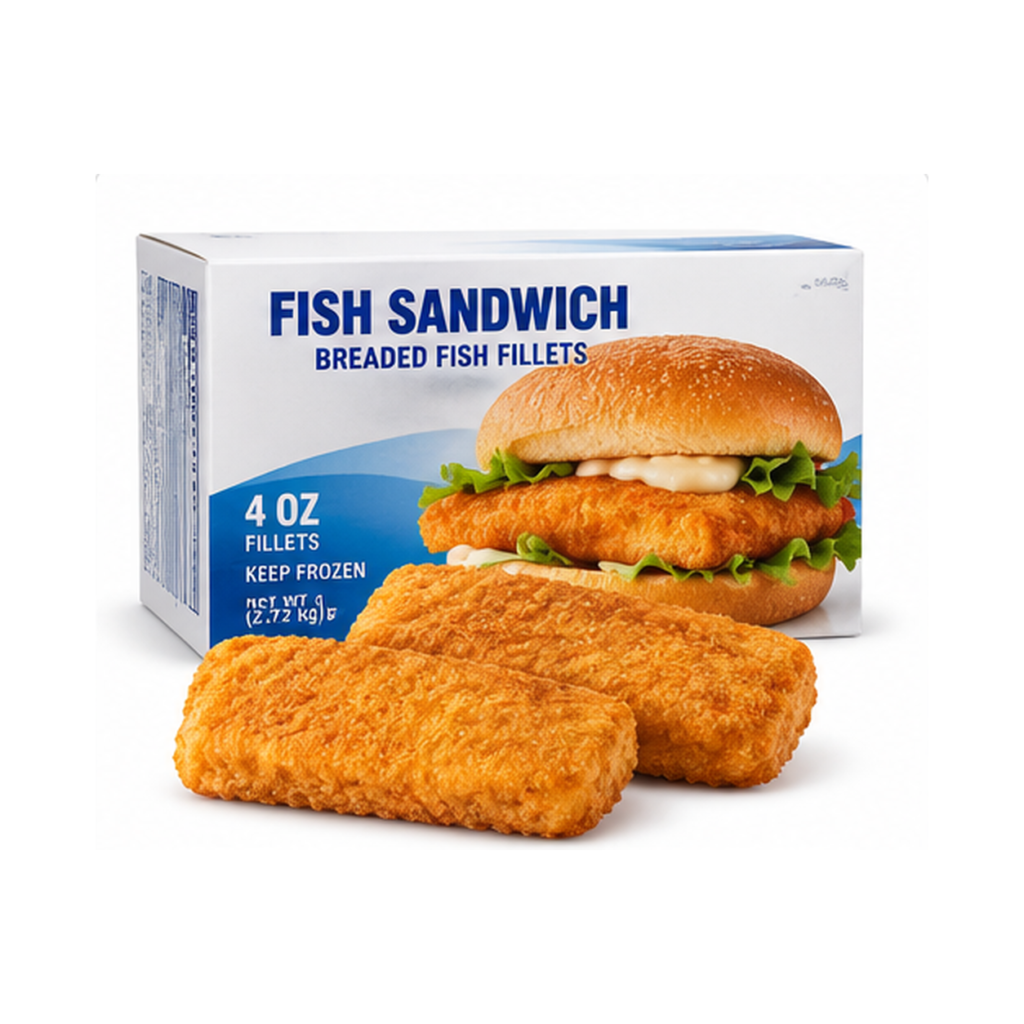 FISH SANDWICH 4OZ 1/6LB