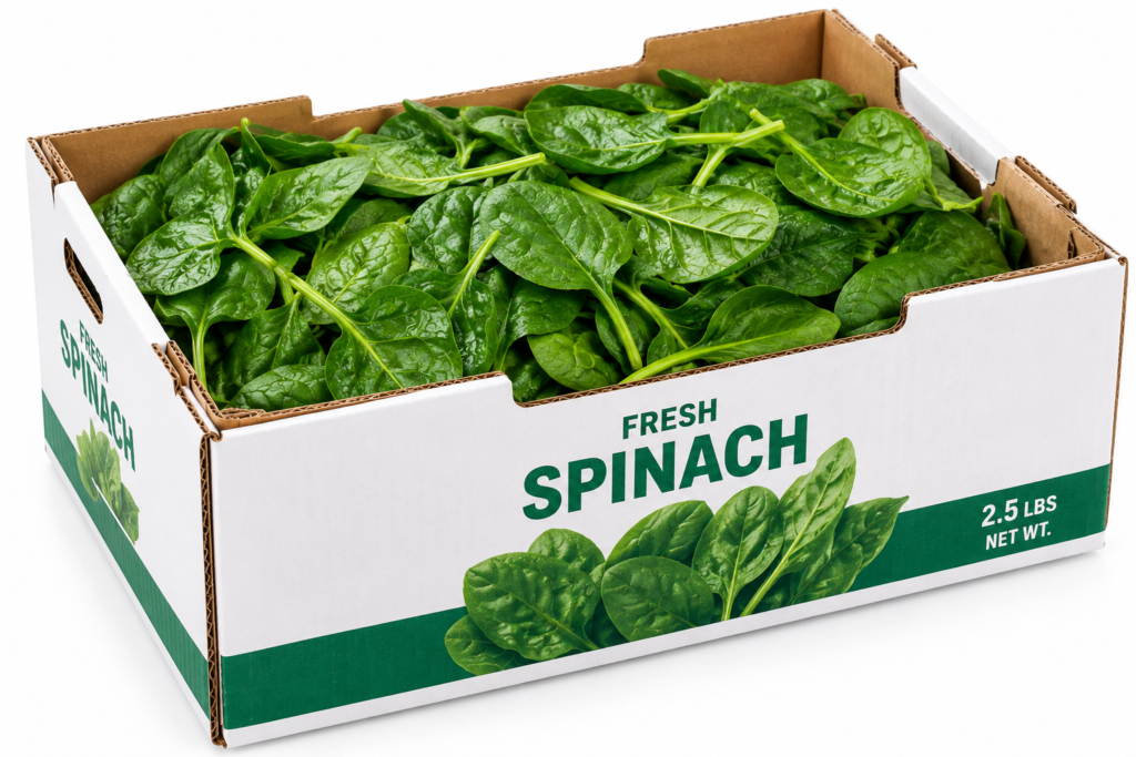 Spinach Box Fresh 4/2.5lbs