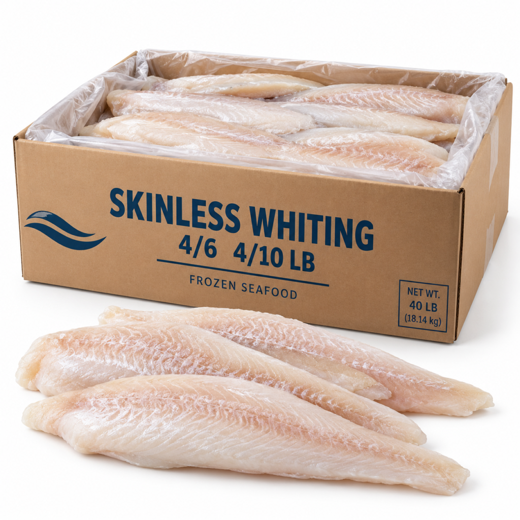 Fish Skinless Whiting 4/6 4/10LB
