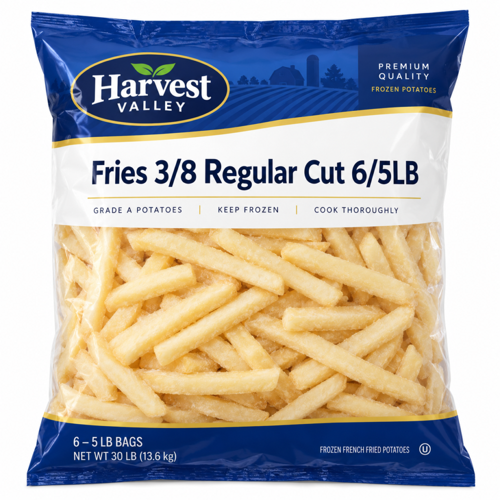 Fries 3/8 Regular Cut 6/5LB